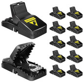 Pasce na myši, malé pasce na potkany, ktoré fungujú, odnímateľný návnadový pohár, bezpečná a účinná pasca na veveričky do domu, interiéru a exteriéru