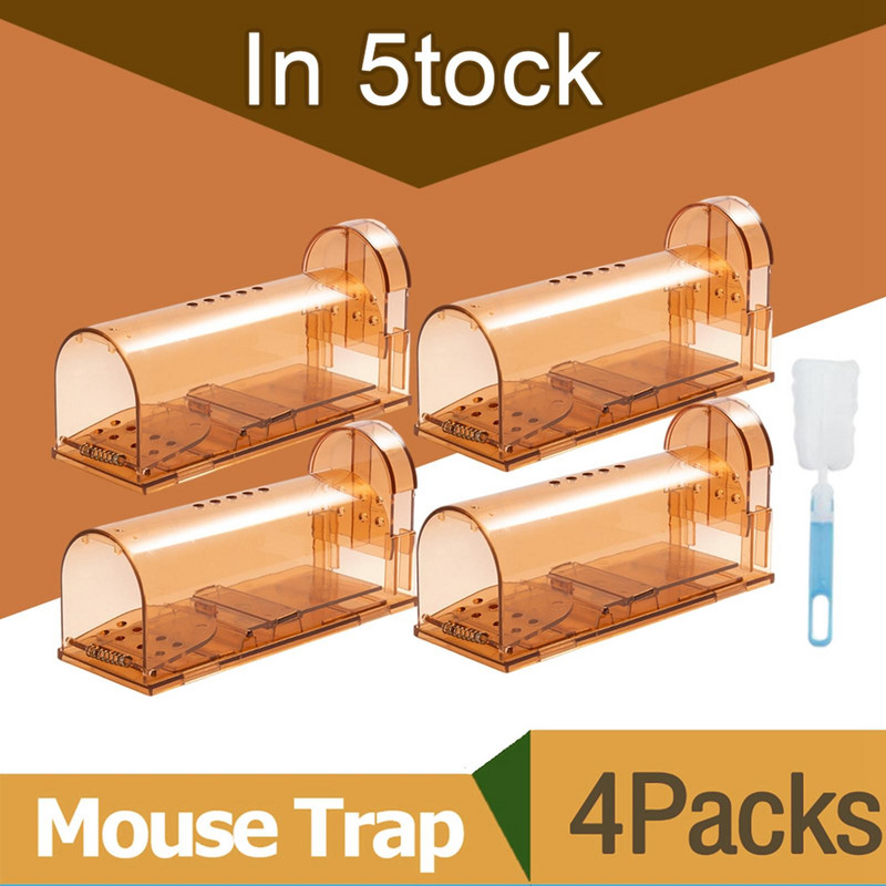 4x opakovane použiteľná pasca na myši a potkany do záhrady, vnútorného a vonkajšieho skladu