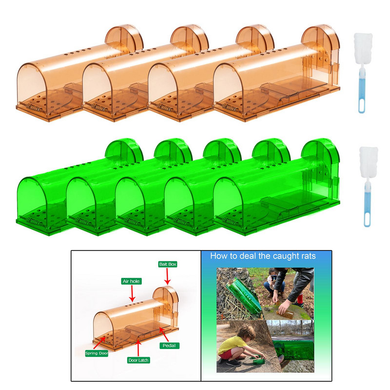 4x opakovane použiteľná pasca na myši a potkany do záhrady, vnútorného a vonkajšieho skladu