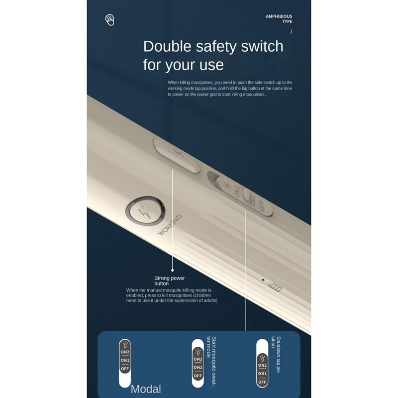 3000 V USB električni reket protiv insekata Mosquito Swatter Fly Swatter Bug Insect Zapper Inserts Mosquito Killer Trap Recket