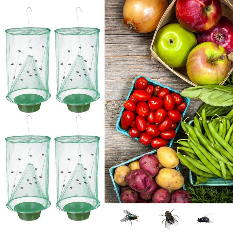 Vonkajšia zavesená pasca na muchy, opakovane použiteľný lapač muchy, zavesená stabilná pasca na muchy, návnada na jedlo, lapač lúky pre vonkajšiu záhradu, konskú stodolu, farmu a dvor.