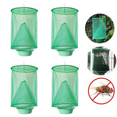 Fly Catcher Killer Pest Control Висящ капан за многократна употреба Мухоловка Flytrap Cage Net Капани Градинска висяща мухоловка за Dropshipping