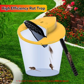 Επαναχρησιμοποιήσιμη παγίδα ποντικών Smart Flip and Slide Bucket Kad Trap Rat Trap Αυτόματη επαναφορά ανθρώπινης ή θανατηφόρας ποντικοπαγίδα πόρτας σε στυλ Ποντικοπαγίδα