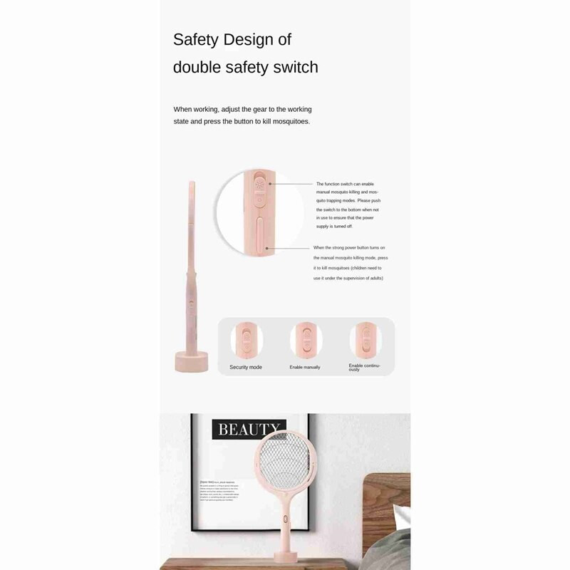 90-stupňová otočná lampa na zabíjanie komárov, elektrická raketa na hmyz, UV svetlo, USB pasca na hmyz, letná plácačka na muchy