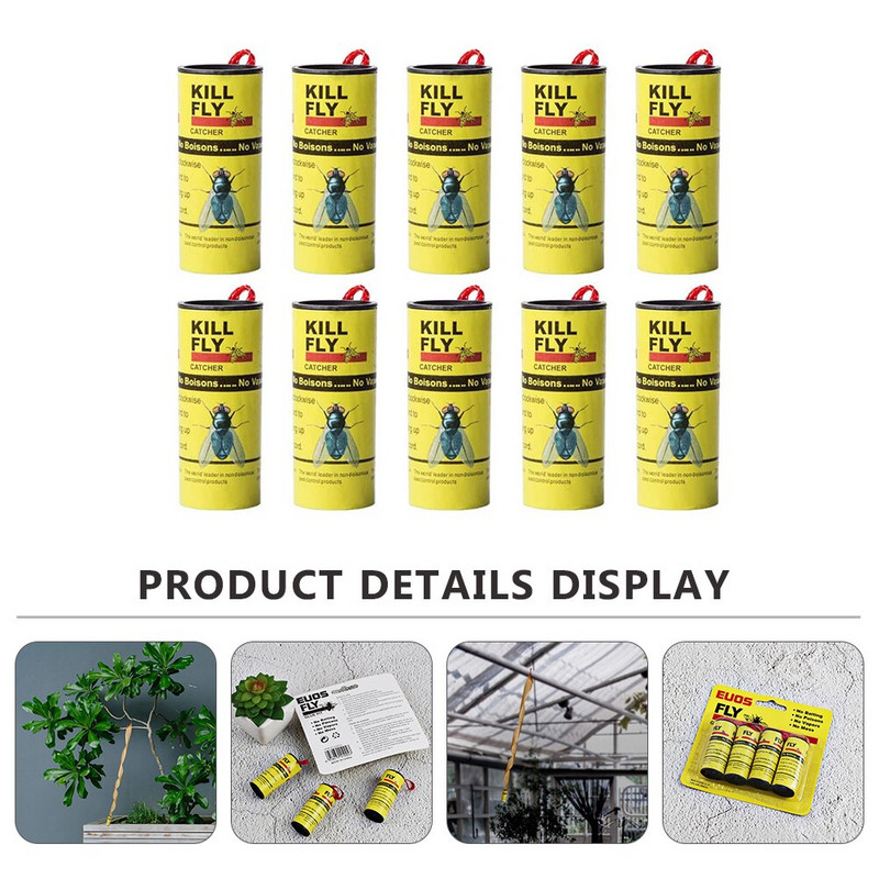 1 sada návnad na mušky, žlté lepkavé pasce, pásky na chytanie lietajúcich múch, lepkavý papier