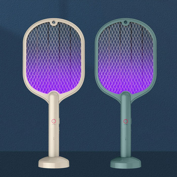 2 σε 1 Electric Bug Swatter USB Επαναφορτιζόμενη Ρακέτα Εντόμων Led Light Mosquito Killer Hand-held Mosquito Swatter Home Bug Zappers