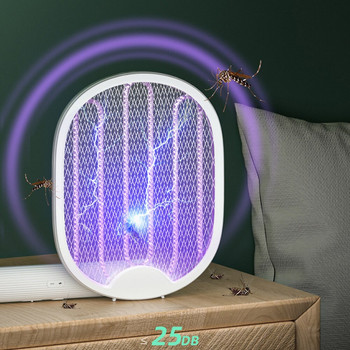 4-в-1 електрическа бъркалка за комари, сгъваема ръчна USB акумулаторна ръчна електрическа бъркалка против комари за градина на открито, къмпинг, туризъм