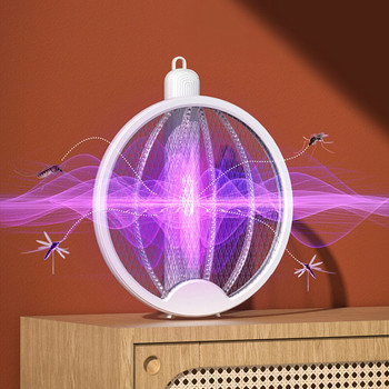 4 ΣΕ 1 Πτυσσόμενο ηλεκτρικό κουνουπιερό Swatter Κουνουπιών Killer Lamp Bug Zapper Insect Killer 3000V USB Επαναφορτιζόμενη νυχτερίδα κουνουπιών