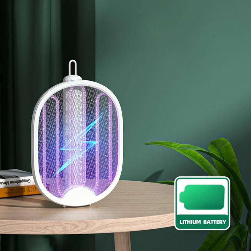 4 U 1 sklopivi električni mliječ za komarce, lampa za ubijanje komaraca, ubojica insekata, 3000 V USB punjiva palica protiv komaraca