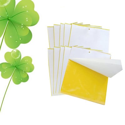 Capcane lipicioase pentru muștele albe Capcane lipicioase galbene pentru placa de lipici pentru muște atrage capcane Gnat Sticky