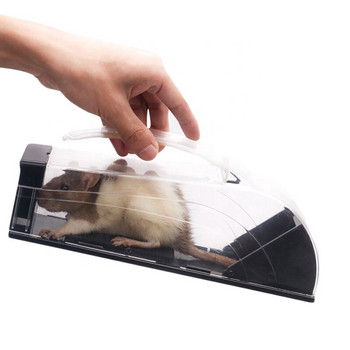 Αυτοκλείδωμα Ποντικοπαγίδα Εσωτερικός εξωτερικός χώρος Έξυπνα Humane ποντίκια Κλουβί σταθερή πλαστική λαβή αρουραίων Επαναχρησιμοποιήσιμη αυτόματη ποντικοπαγίδα Οικιακό