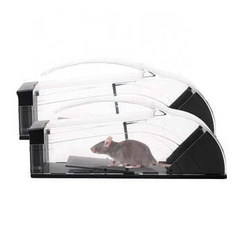 Έξυπνη παγίδα για αρουραίους σταθερό ποντίκι δολοφόνος αυτοκλείδωμα κλουβί αρουραίων Διαφανές αυτόματο ποντικοπαγίδα Πλαστικό επαναχρησιμοποιήσιμο ποντίκι Catcher νοικοκυριό