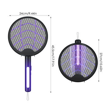 Ηλεκτρική ρακέτα Fly Swatter Φορητή Fly Swatter Επαναφορτιζόμενη Ρακέτα Fly Swatter Handheld Winged Insect Zapper Insect Catcher