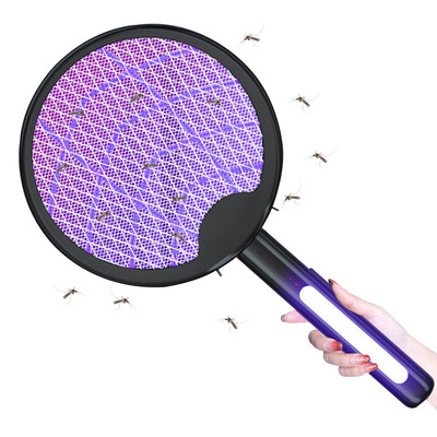 Električni reket za muholovku Prijenosna muholovka Punjivi reket za muholovku Ručni hvatač insekata s krilima