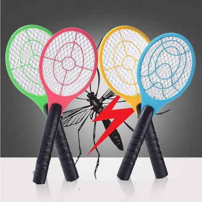 1 PC Електрически Fly Insect Bug Zapper Bat Racket Swatter Bug Mosquito Wasp Pest Killer Домакинска батерия Електрически mosquito Swatter