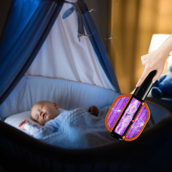 2 в 1 електрическа лампа за унищожаване на комари Многофункционална регулируема пулверизатор за буболечки Електрическа USB акумулаторна бухалка против комари