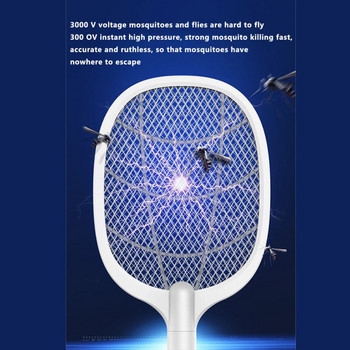 Електрическа мухобойка Убийца UV светлина USB акумулаторна ракета за мухи LED лампа Летен капан за комари Ракета против насекоми Bug Zapper