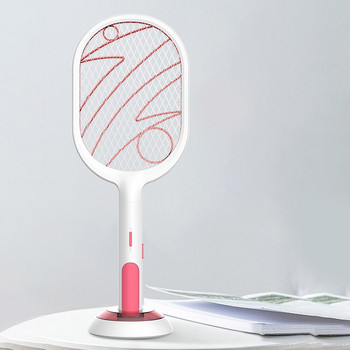 USB акумулаторна ловка за комари Електрическа ракета Fly Bug Zapper Вложки Убийци за домакинска декорация на спалня