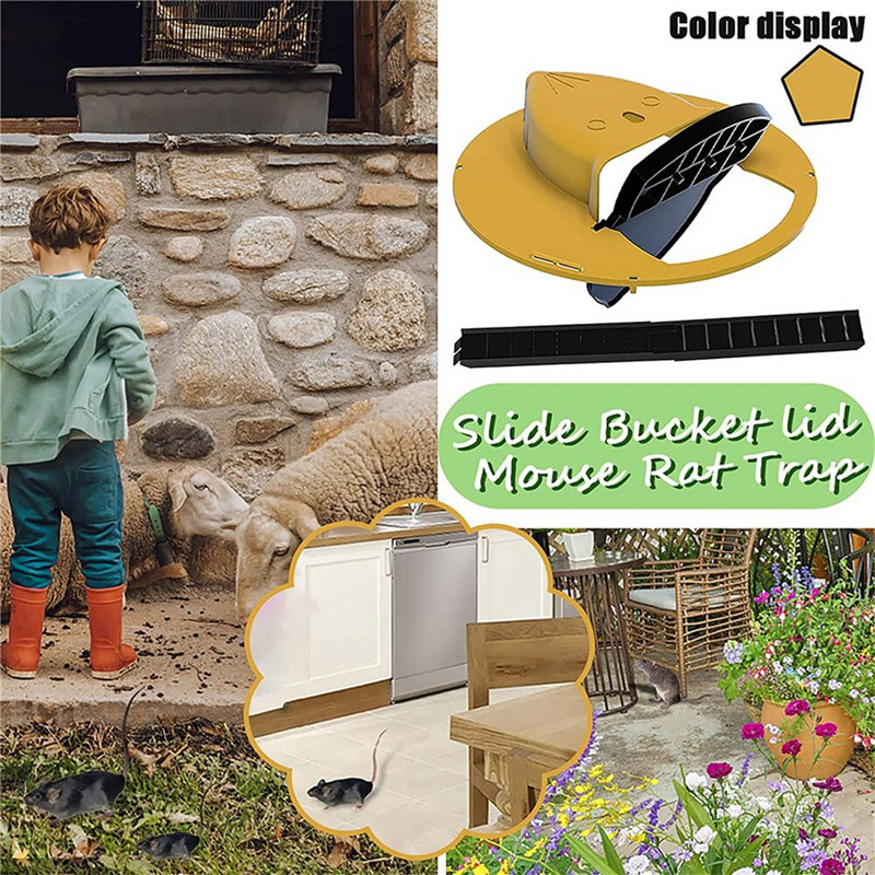 Automatická pasca na myši, inteligentná opakovane použiteľná resetovateľná automatická pasca na myši, potkany, výklopné posúvacie vedro, humánne dvere, viacero vonkajších a vnútorných pascí na potkany