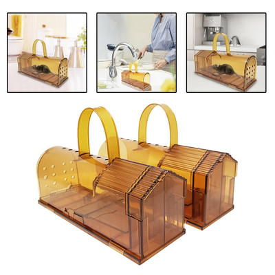 2 komada zamke za štakore za višekratnu upotrebu Live Catcher Bezbolna zamka za miševe Ubojica miševa hvata zamke za miševe za unutarnje vanjske kućne vrtove u garaži