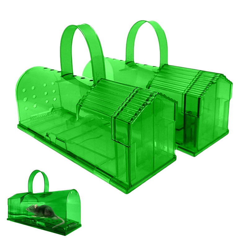 2 komada zamke za štakore za višekratnu upotrebu Live Catcher Bezbolna zamka za miševe Ubojica miševa hvata zamke za miševe za unutarnje vanjske kućne vrtove u garaži