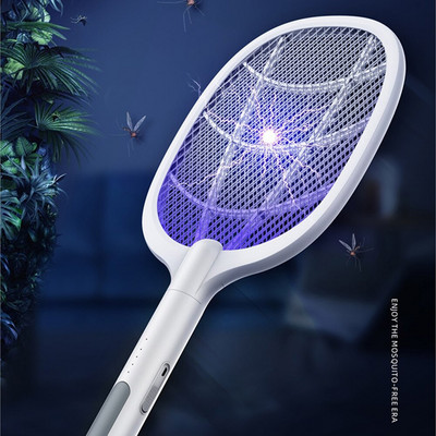 Daudzfunkcionāla Zapper Racket Killer Trap Lamp Elektriskā Mosquito Zapper USB uzlāde mājsaimniecības piederumiem