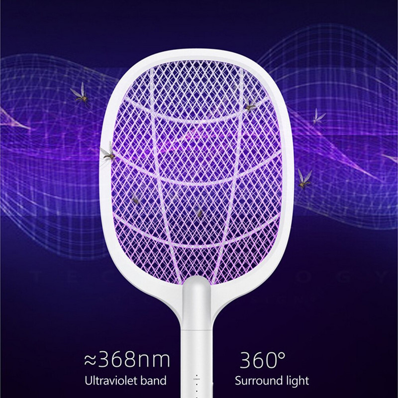 Multifunkčná Zapper Racket Killer Trap Lamp Elektrická Mosquito Zapper USB nabíjanie pre domáce príslušenstvo