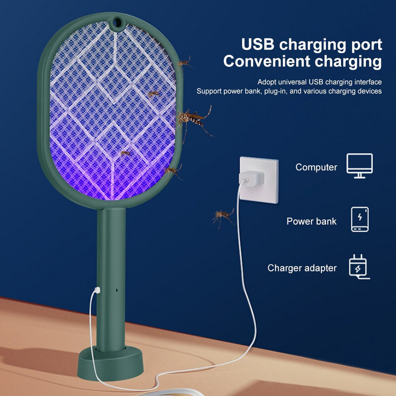 Horúci výpredaj 3000V elektrická plácačka na hmyz, nabíjateľná USB letná plácačka na komáre, zabíjačka much a hmyzu