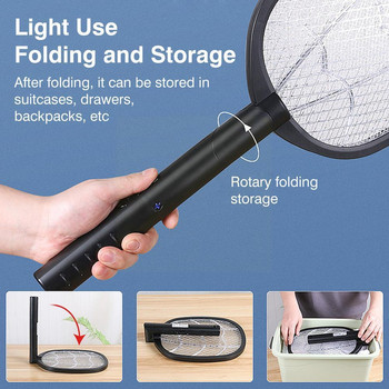 3000V електрическа мухобойка за летни комари LED USB UV акумулаторна със светлина Zapper Bug Anti Insect Lamp Trap Rac Y7B1