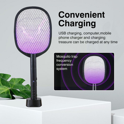3000V elektrický zabijak múch, letný komár, LED, USB, UV nabíjateľný so svetlom, Zapper, hmyz, lampa proti hmyzu, pasca Rac Y7B1