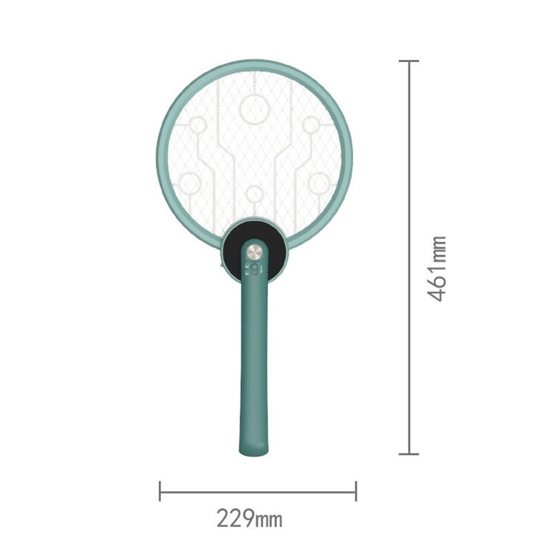 Skladacia elektrická plácačka na hmyz, USB 2200V 1000mAh nabíjateľná plácačka na komáre, zabíjačka much, hmyz, lapač, zabijak