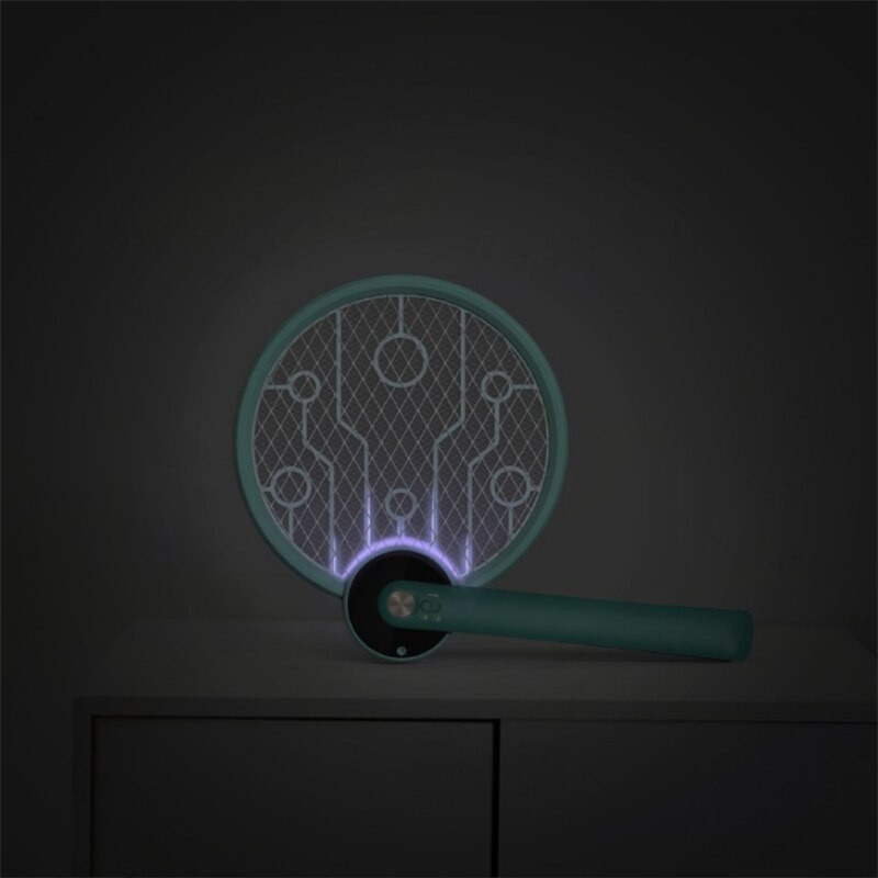 Skladacia elektrická plácačka na hmyz, USB 2200V 1000mAh nabíjateľná plácačka na komáre, zabíjačka much, hmyz, lapač, zabijak