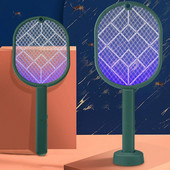 2 v 1 elektrická pálka na hmyz, nabíjateľná USB letná pálka na komáre, zabíjačka much, hmyz, pálka na hmyz (1 ks)