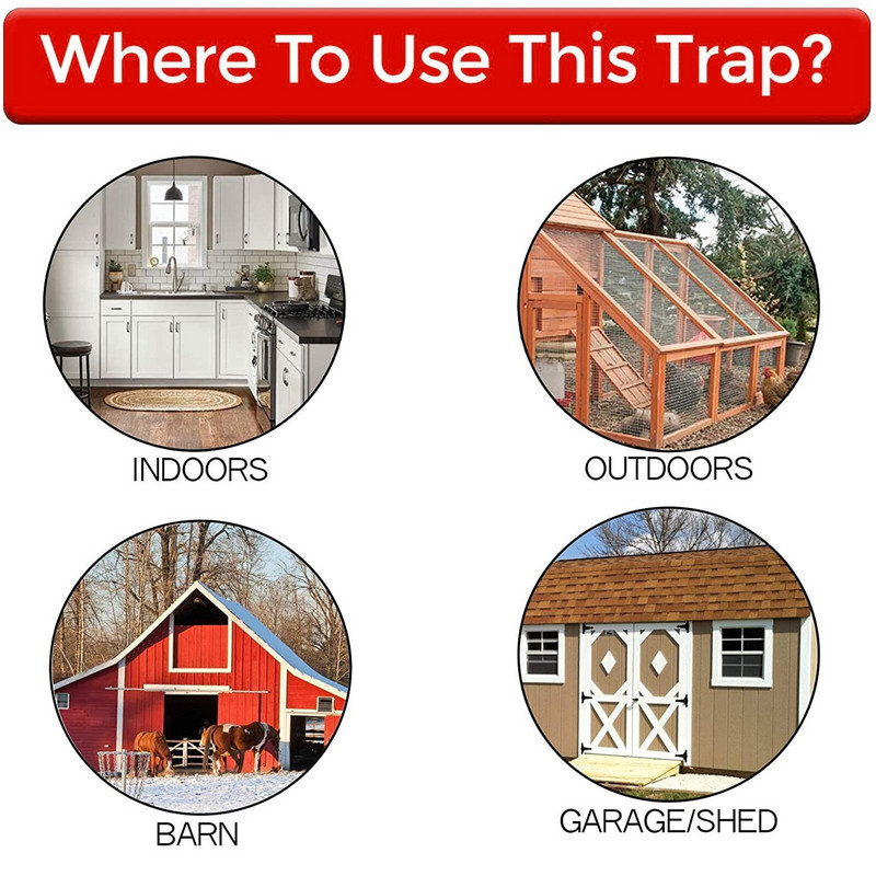 Pametna zamka za miševe Flip N Slide Bucket Lid Hvatač štakora Višekratna plastična zamka za miševe Humana ili smrtonosna zamka Door Style Multi Catch