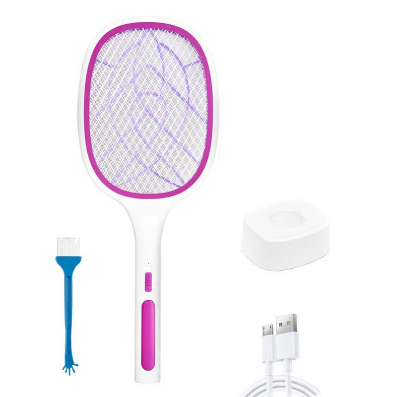 Elektrický zabijak múch s UV svetlom 3000V USB nabíjateľná LED lampa letná raketa na komáre proti hmyzu