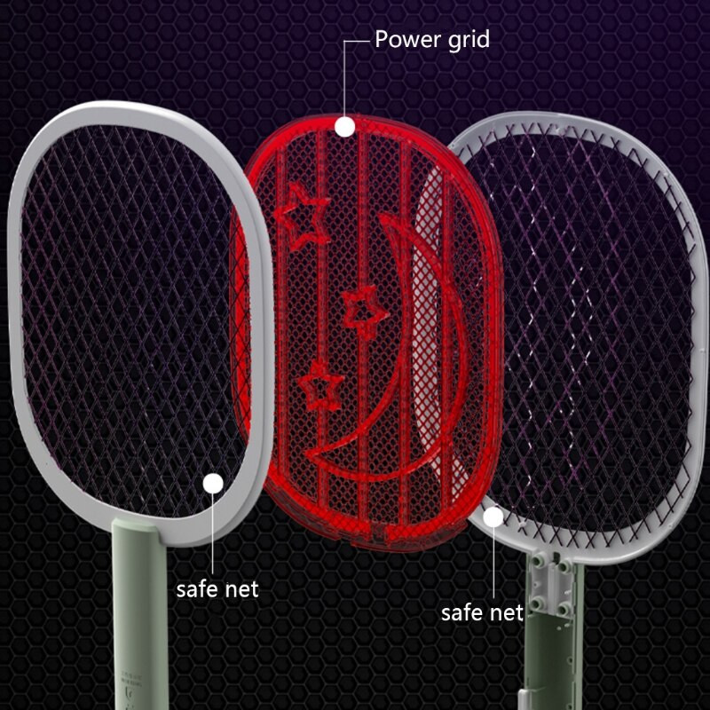 Kućna električna muholovka Reket za bube, USB punjivi ručni muholovka, ubojica insekata, vrtna štetočina, zamka protiv muha