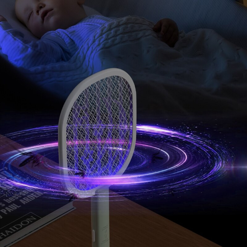 Kućna električna muholovka Reket za bube, USB punjivi ručni muholovka, ubojica insekata, vrtna štetočina, zamka protiv muha