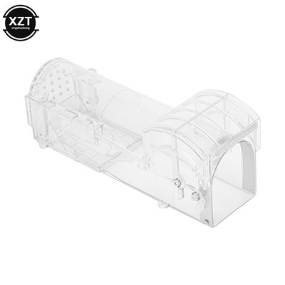 Capcană de șoareci inteligentă, cu autoblocare, sigură, fermă, transparentă, de uz casnic, capcană de șoareci, reutilizabilă, reutilizabilă, pentru interior, exterior, pentru șobolani