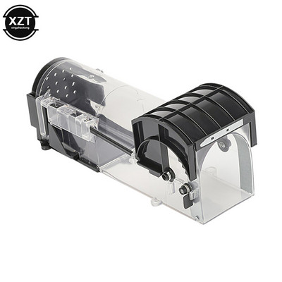 Capcană de șoareci inteligentă, cu autoblocare, sigură, fermă, transparentă, de uz casnic, capcană de șoareci, reutilizabilă, reutilizabilă, pentru interior, exterior, pentru șobolani