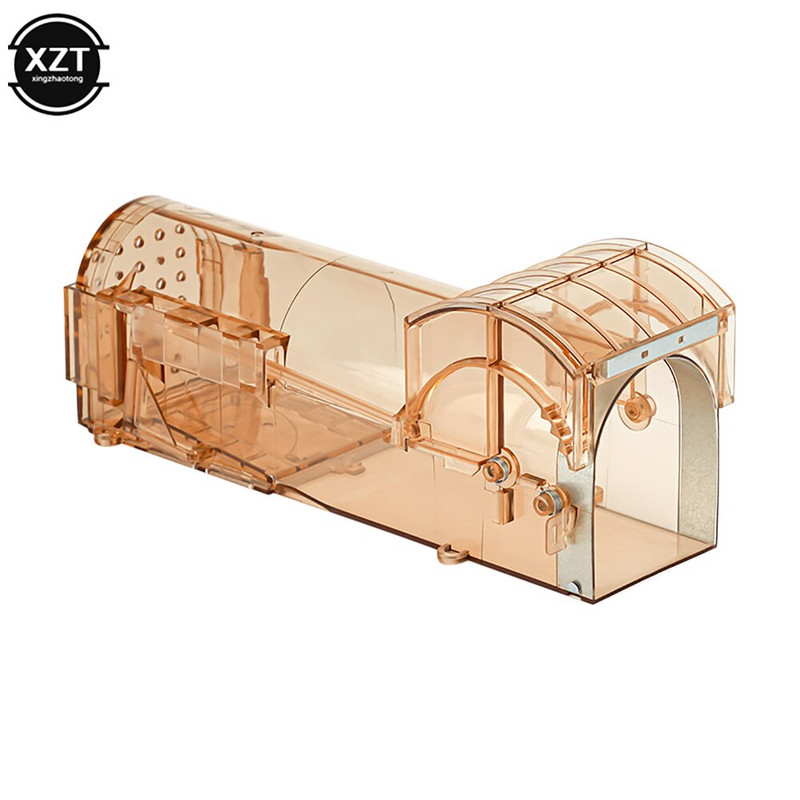 Capcană de șoareci inteligentă, cu autoblocare, sigură, fermă, transparentă, de uz casnic, capcană de șoareci, reutilizabilă, reutilizabilă, pentru interior, exterior, pentru șobolani