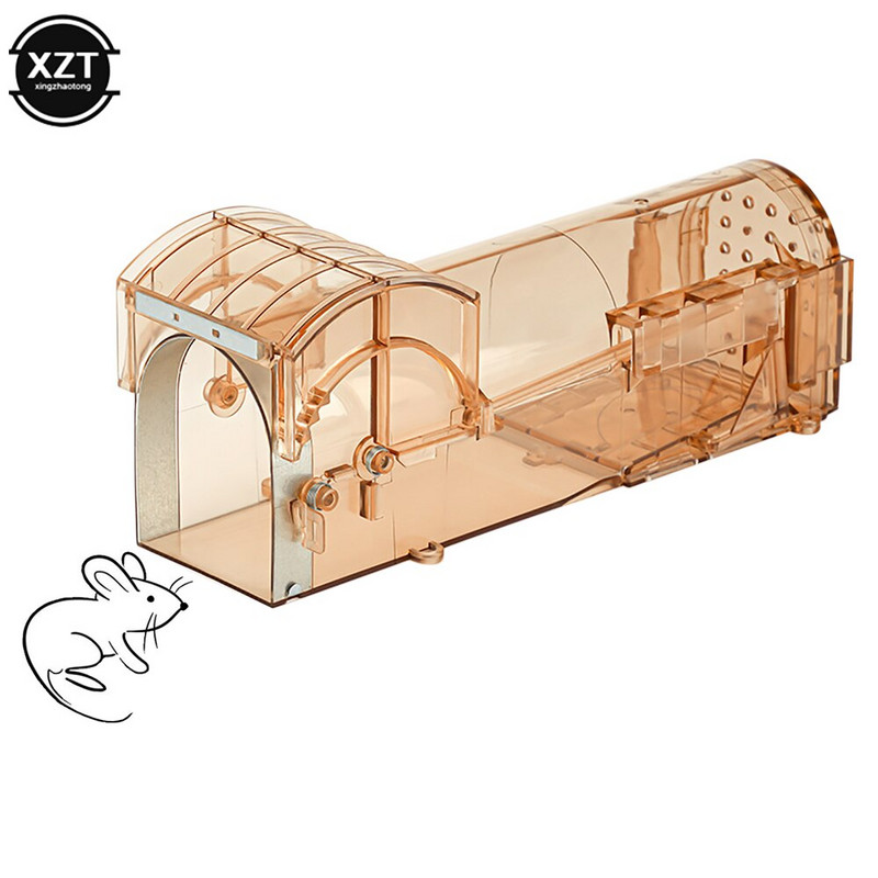 Capcană de șoareci inteligentă, cu autoblocare, sigură, fermă, transparentă, de uz casnic, capcană de șoareci, reutilizabilă, reutilizabilă, pentru interior, exterior, pentru șobolani