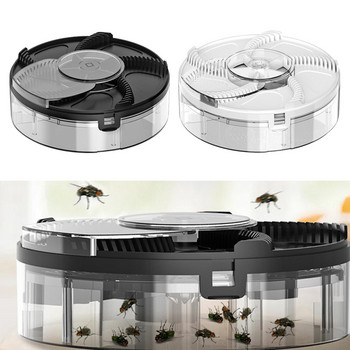 Автоматичен мухоловец, 360-градусова въртяща се USB зареждаща мухобойка за домашни кухни