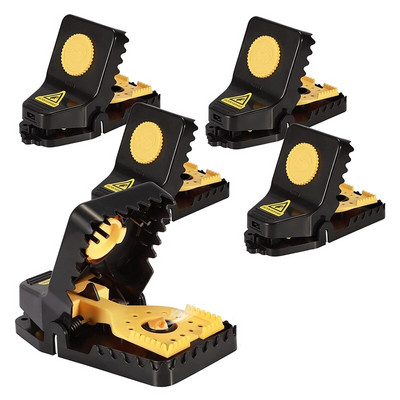 Egércsapda, Professzionális Egércsapda, Újrafelhasználható Egércsapda, Professzionális Egércsapdák Otthonban, Raktárban és Kertben 4 db