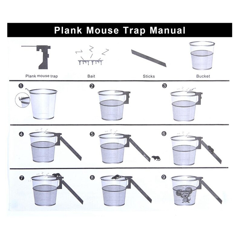 2-balenie pasce na myši Walk The Plank, pasca na potkany s automatickým resetom