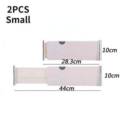 2 DB állítható tároló fiókok elválasztó Behúzható műanyag fiók válaszfaltartó Háztartási tároló Clapdeszka szervező