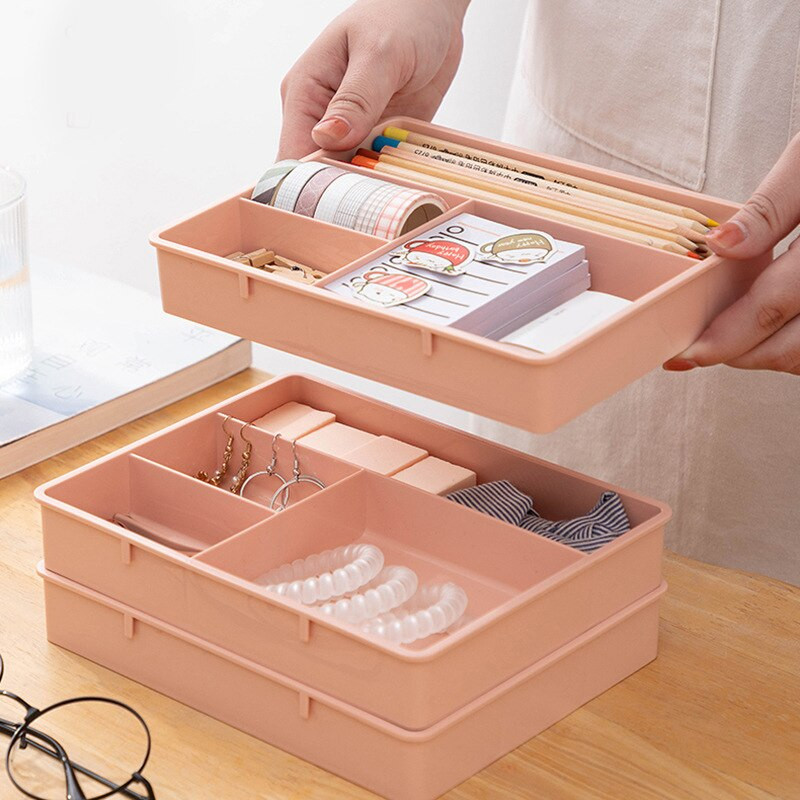 Mājsaimniecības atsevišķas uzglabāšanas kastes atvilktne Daudzšūnu organizators Galds Galddators Mājas Biroja Kancelejas preces Aplauzums Plastmasas kastes Paplāte