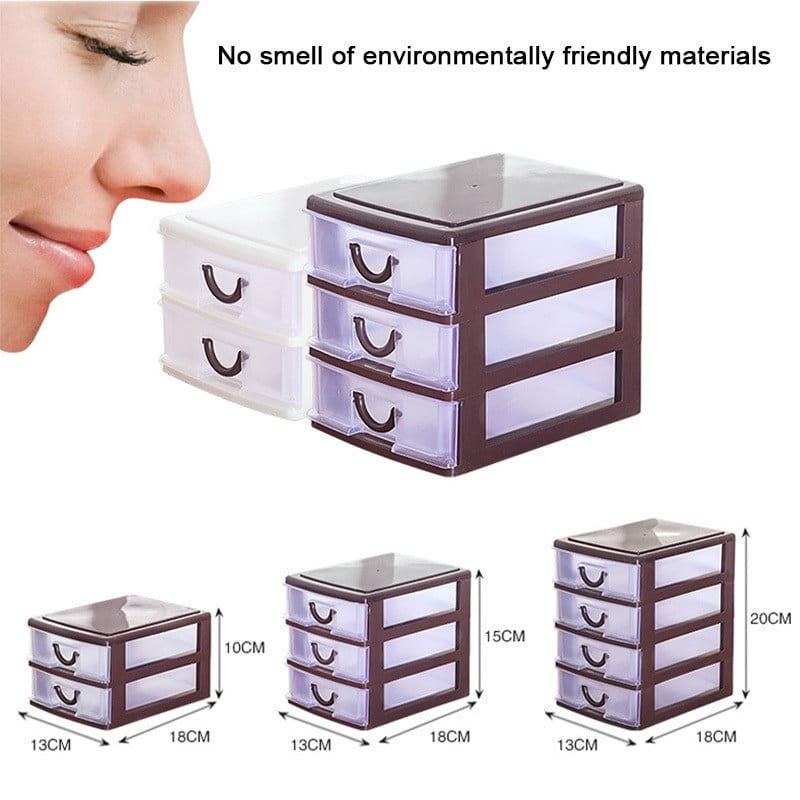 Izdržljiva plastična ladica Praktični uredski stol Desktop Ladica za kozmetiku Modni prozirni držač Kutija za pohranu