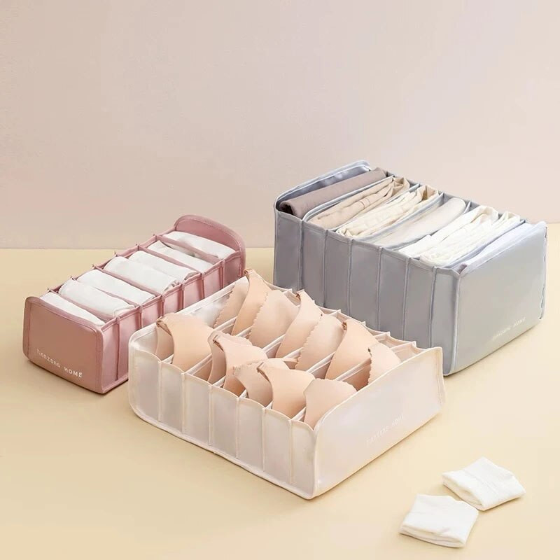 Úložný box na skriňu, spodná bielizeň, podprsenky, zásuvky, organizéry, oblečenie, nohavice, deliaci box, Tiroir 7 mriežkový skladací organizér na skriňu