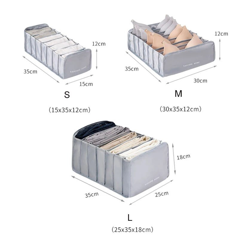 Úložný box na skriňu, spodná bielizeň, podprsenky, zásuvky, organizéry, oblečenie, nohavice, deliaci box, Tiroir 7 mriežkový skladací organizér na skriňu