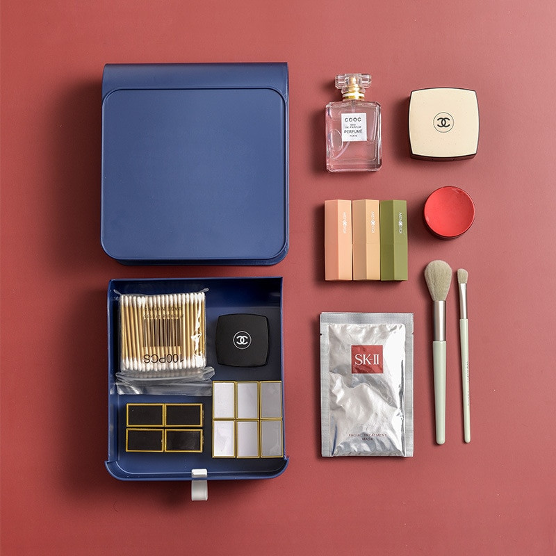 Nový plastový stolový organizér so zásuvkou, kancelárske príslušenstvo, úložné boxy, stohovateľný veľkokapacitný organizér na make-up, úložný stojan